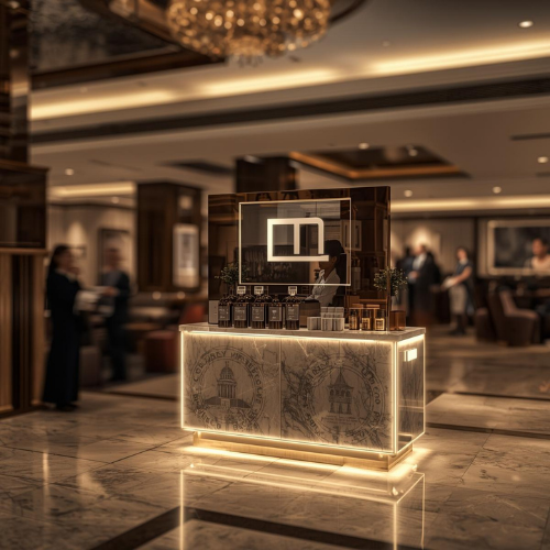 Modern coffee kiosk located inside a luxury Dubai hotel lobby, illustrating the concept of real estate by designation under UAE law and the subject of the Court of Cassation ruling.